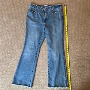 Good American Blue Flare Wide Leg Jeans